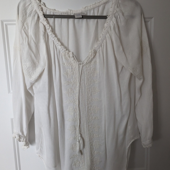 Twik boho oversize flowy blouse, on or down shoulder, long sleeve, nice embroidy - Picture 4 of 5